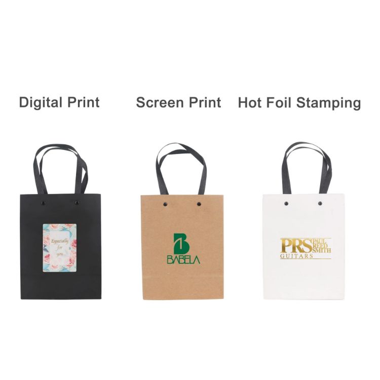 Picture of Small Vertical Paper Bag with Knitted Handle(170 x 220 x 100mm)