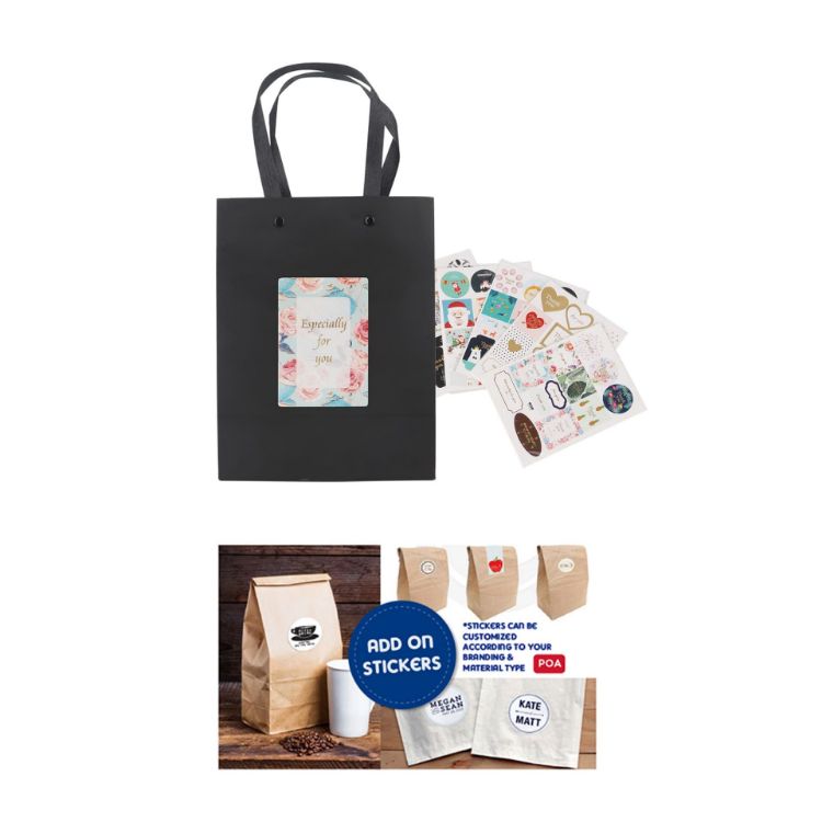 Picture of Small Vertical Paper Bag with Knitted Handle(170 x 220 x 100mm)