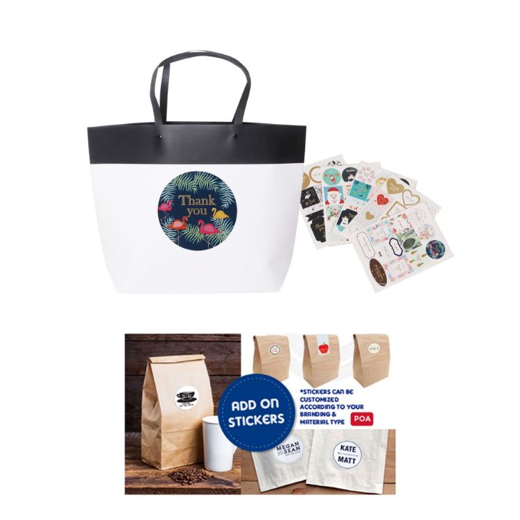 Picture of Large Black&White Boutique Paper Bag(380 x 380 x 100mm)