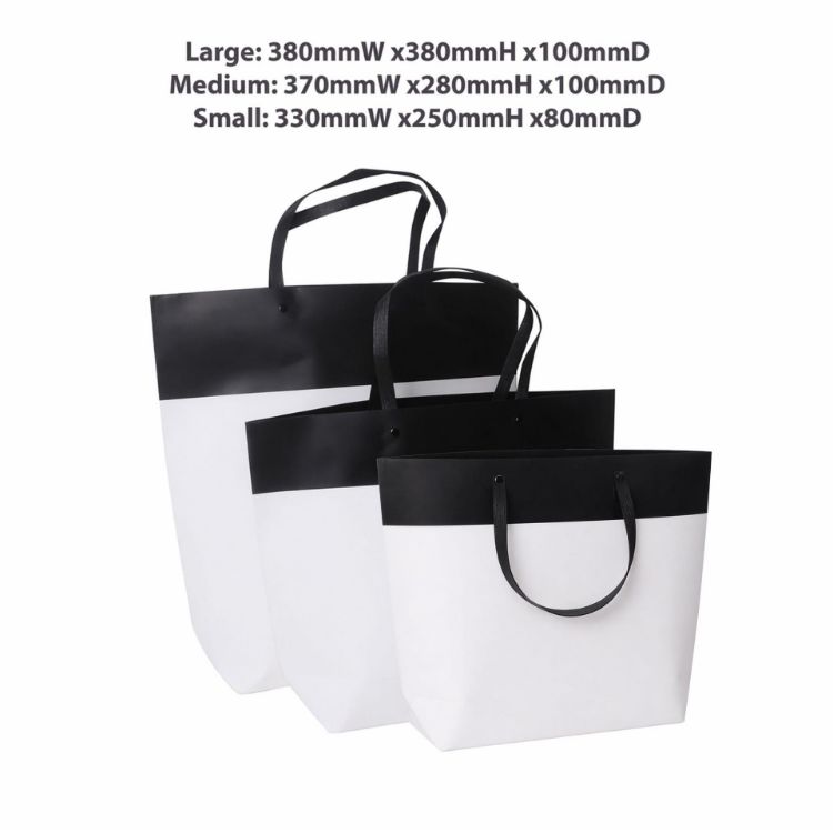 Picture of Medium Black&White Boutique Paper Bag(370 x 280 x 100mm)