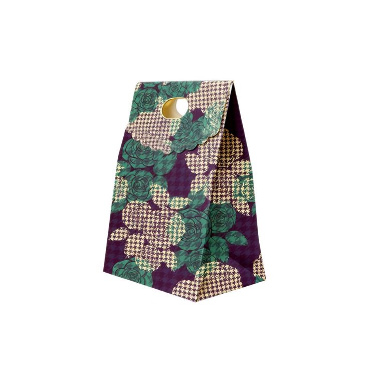 Picture of Die cut Handle Bag with Flap(150x220x100mm+80mm flap)
