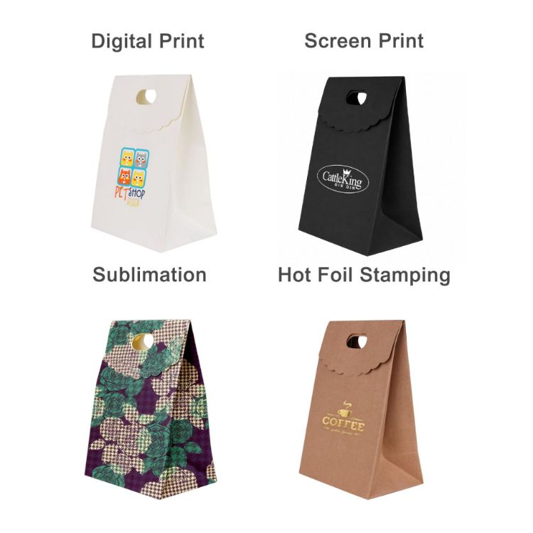 Picture of Die cut Handle Bag with Flap(150x220x100mm+80mm flap)