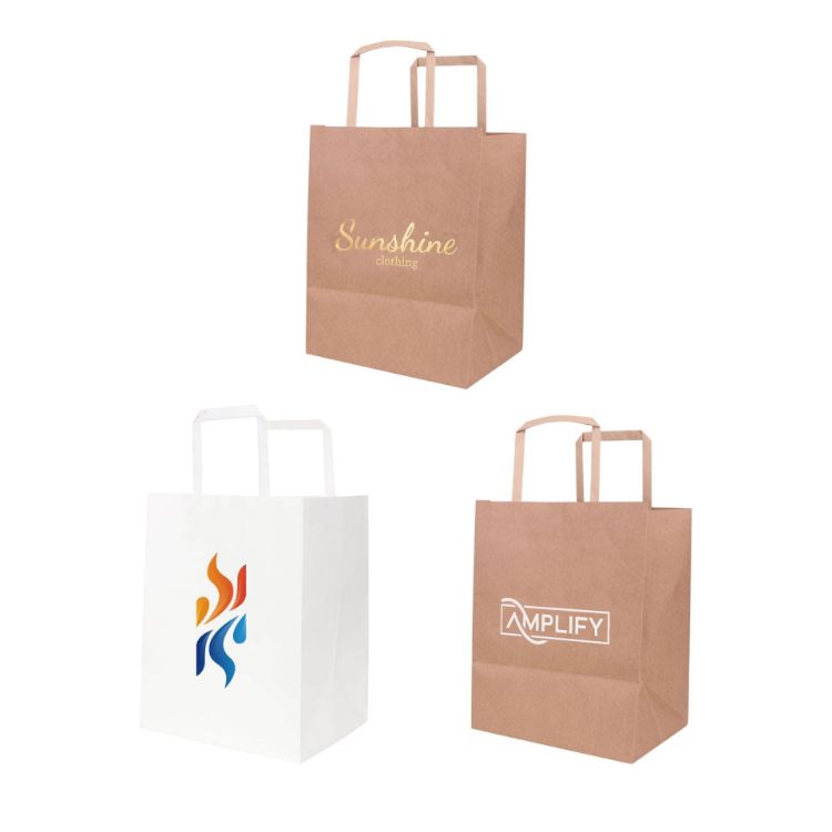 Picture of Flat Handle Kraft Paper Bag(215x265x165mm)
