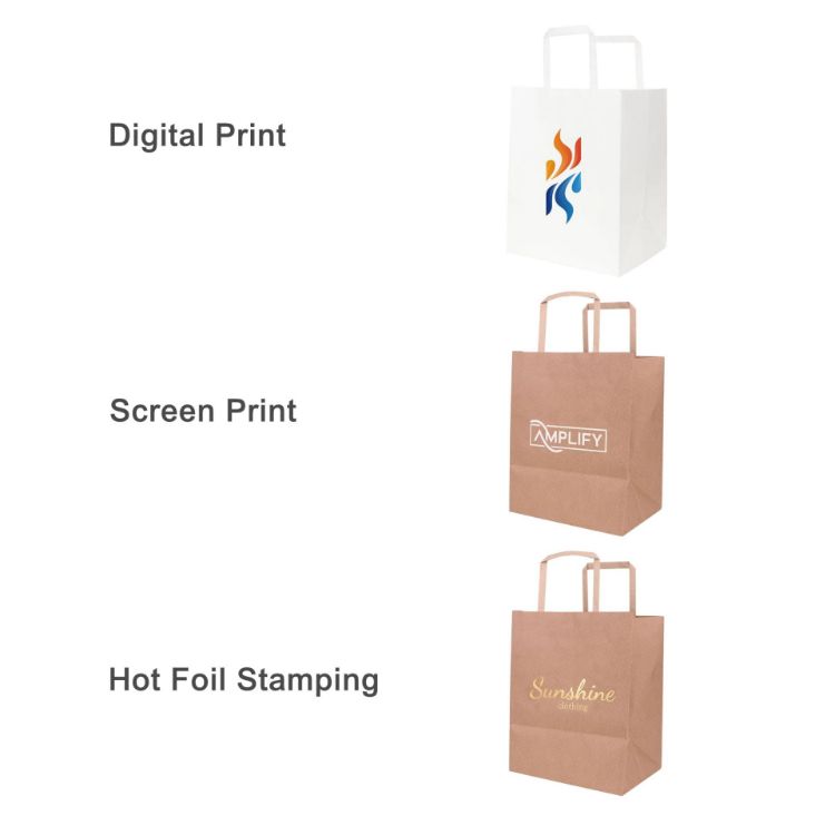 Picture of Flat Handle Kraft Paper Bag(215x265x165mm)