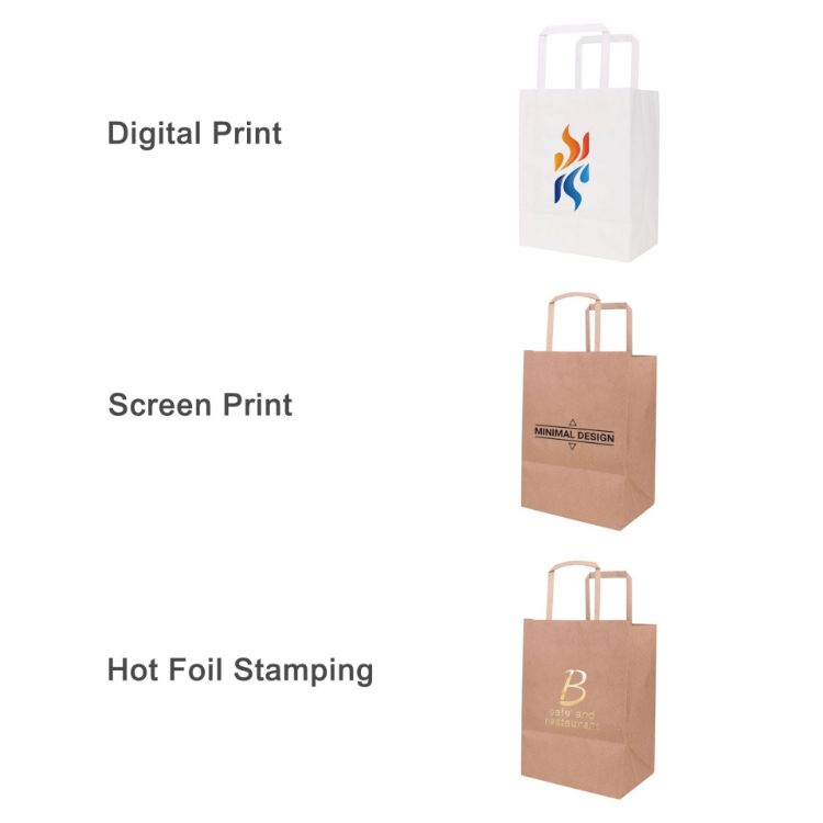 Picture of Flat Handle Kraft Paper Bag(175x240x110mm)