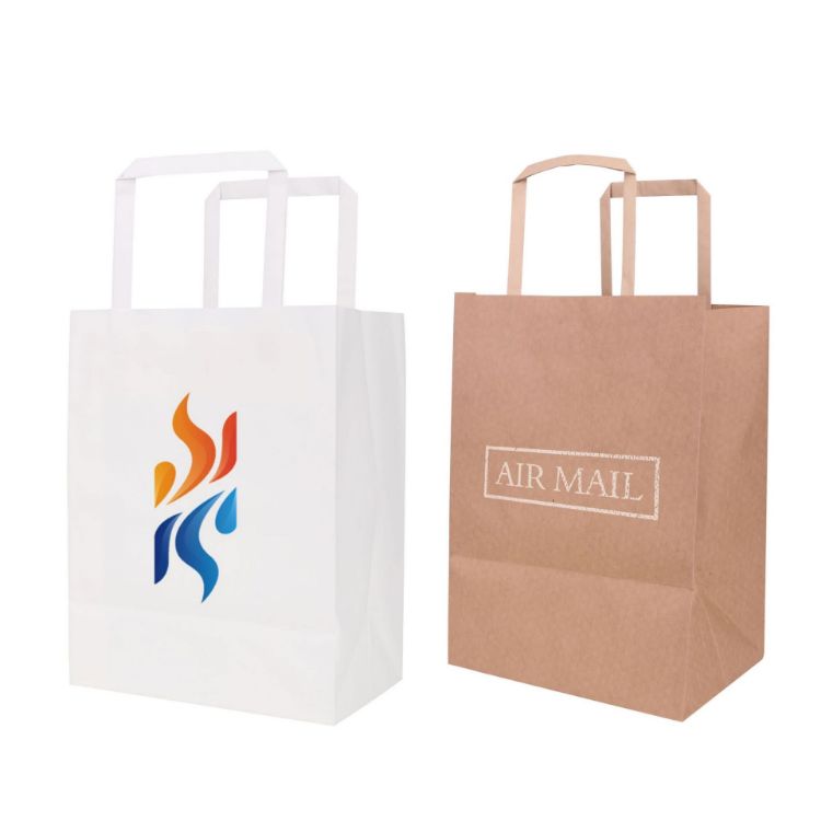 Picture of Flat Handle Kraft Paper Bag(150x170x150mm)