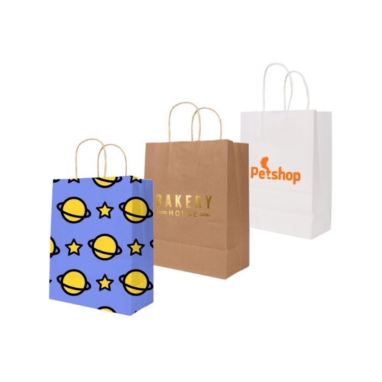 Picture of Twisted Handle Kraft Paper Bag(260x330x120mm)