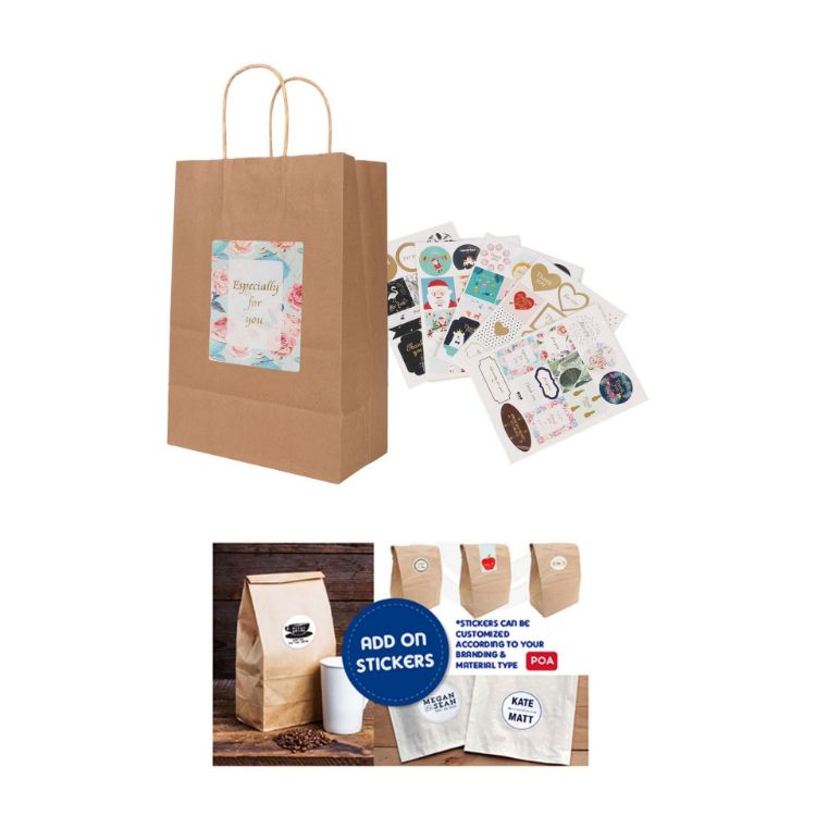 Picture of Twisted Handle Kraft Paper Bag(220x270x110mm)