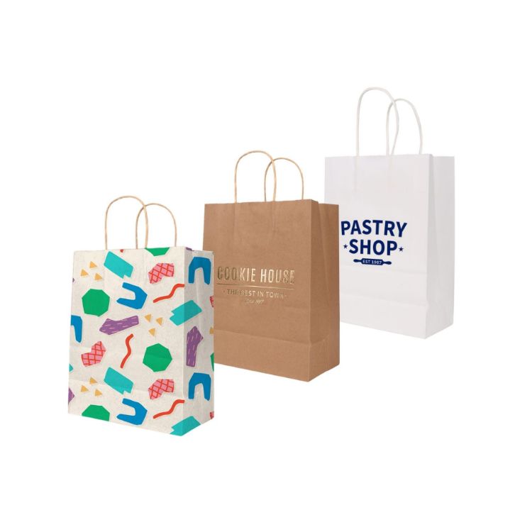 Picture of Twisted Handle Kraft Paper Bag (220x160x80mm)