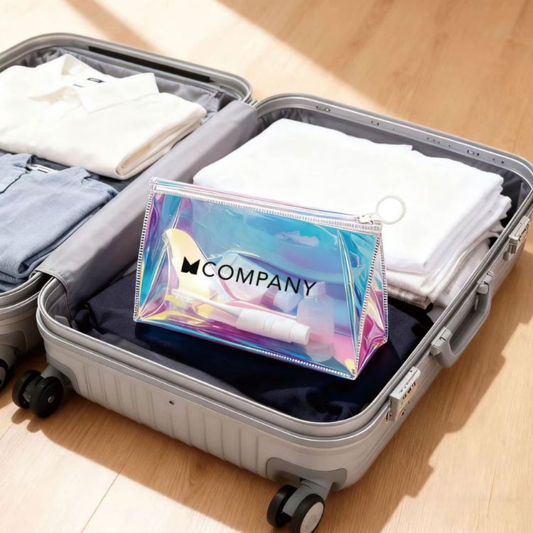 Picture of Custom Ziplock Holographic Cosmetic Bag