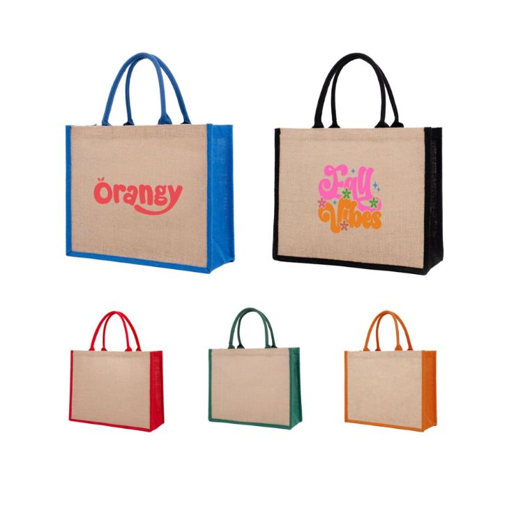 Picture of Coloured Jute Tote Bag
