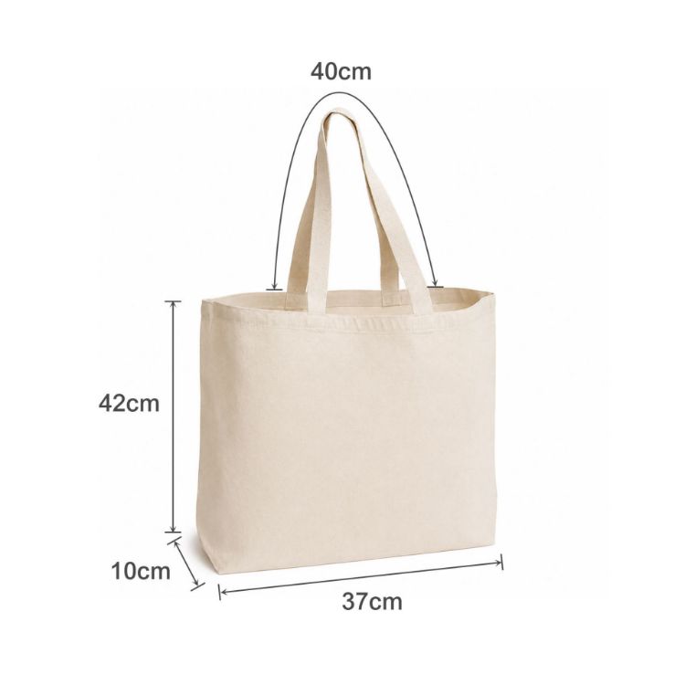 Picture of 140gsm Short Handle Calico Bag with Gusset