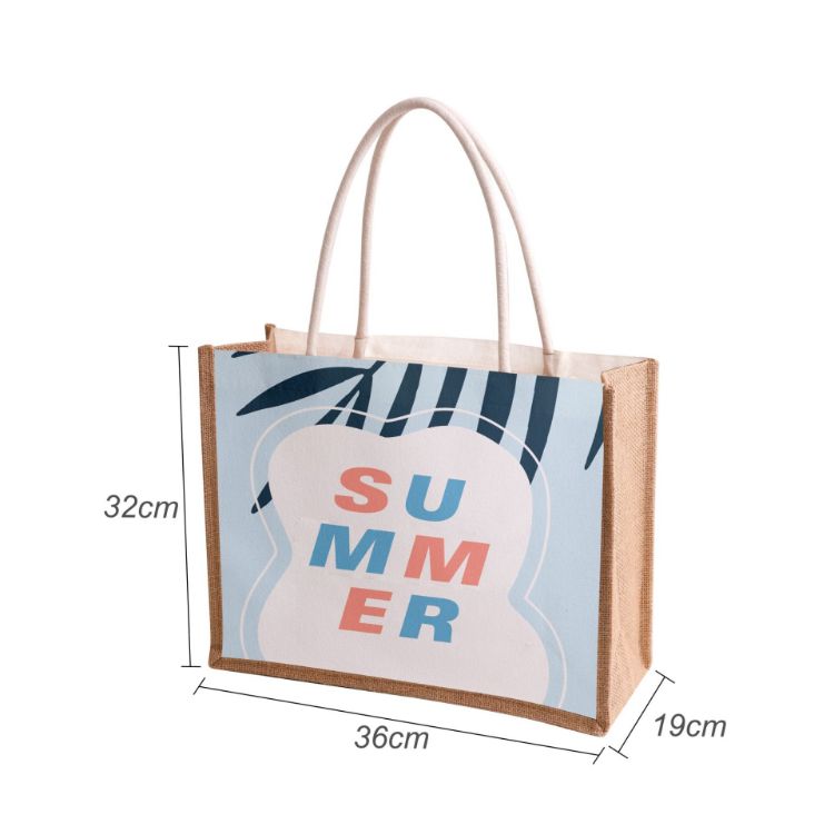 Picture of Canvas and Jute Tote Bag