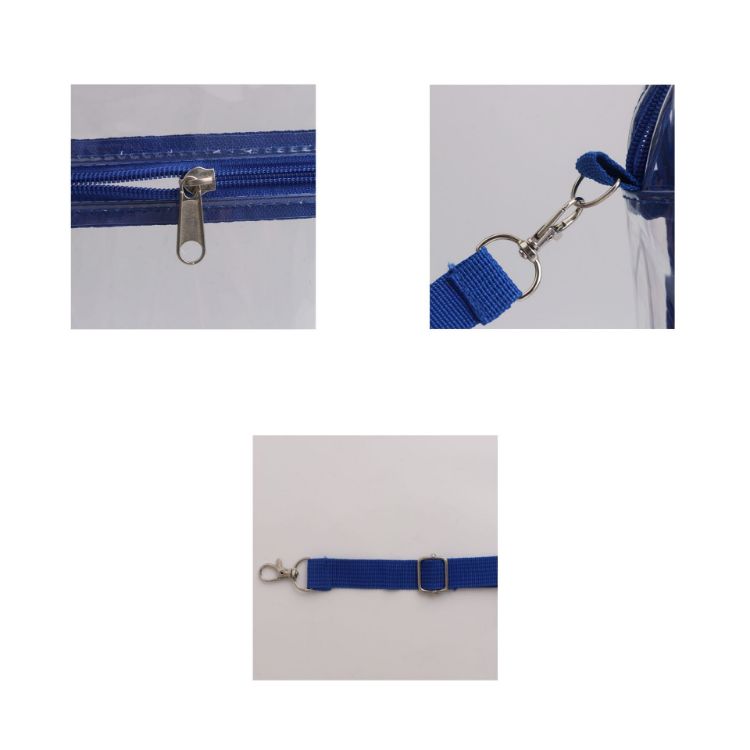 Picture of Clear Tote Bag with Zipper Closure Crossbody