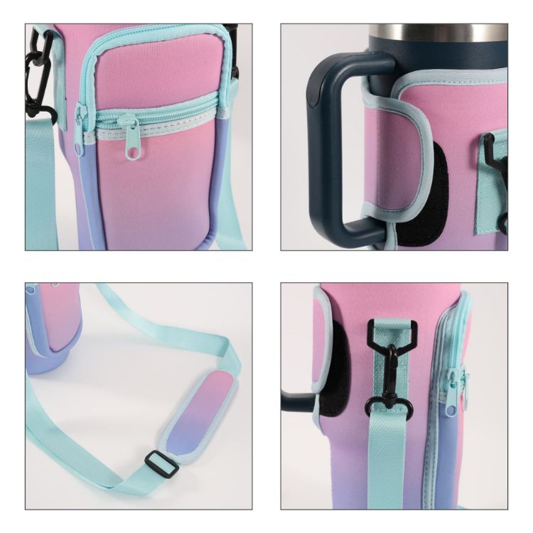 Picture of Water Bottle Carrier Bag With Phone Pocket For Stanley Cup
