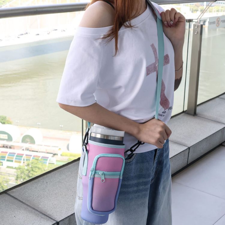 Picture of Water Bottle Carrier Bag With Phone Pocket For Stanley Cup