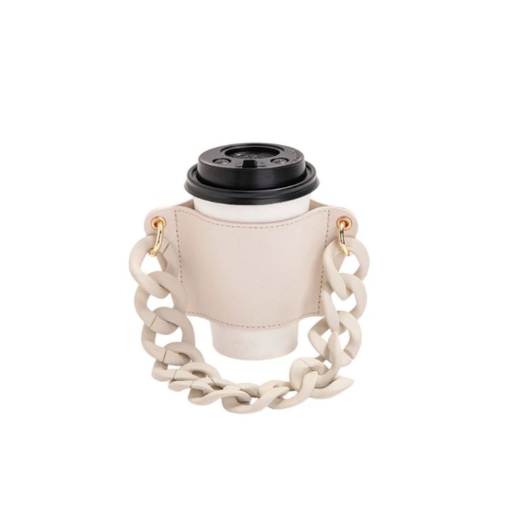 Picture of Leather Water Bottle Holder With Acrylic Strap