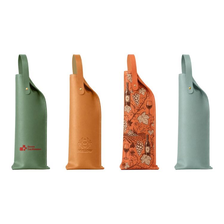 Picture of Elegant PU Leather Wine Bag