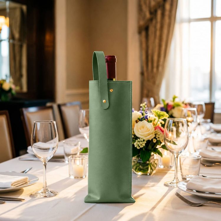 Picture of Elegant PU Leather Wine Bag