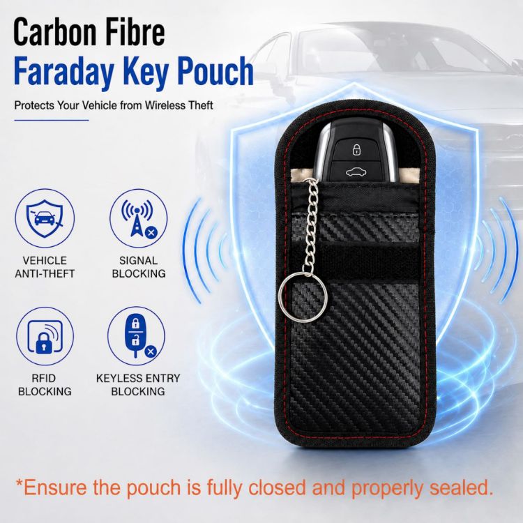 Picture of Carbon Fibre Faraday Key Pouch