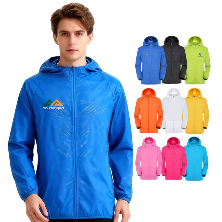 Picture of Unisex Adult 100% Polyester Jacket with Sun Protection and Hood