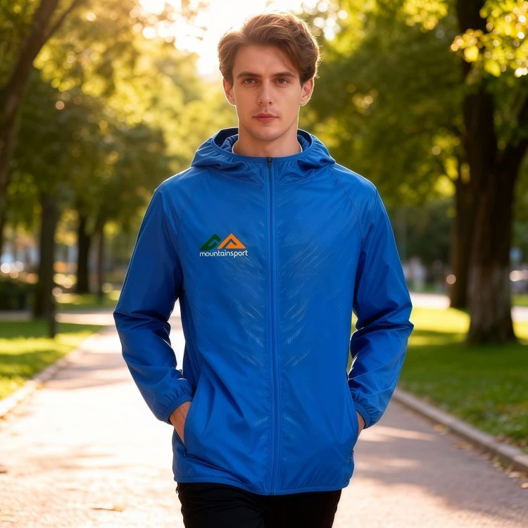 Picture of Unisex Adult 100% Polyester Jacket with Sun Protection and Hood