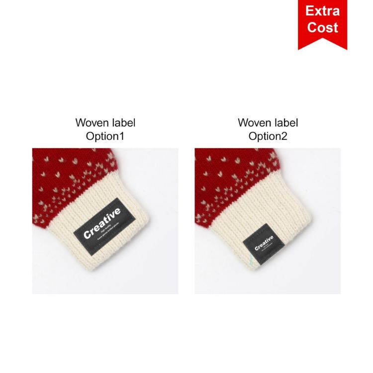 Picture of Adults Jacquard Fingerless Gloves with Flip Cover
