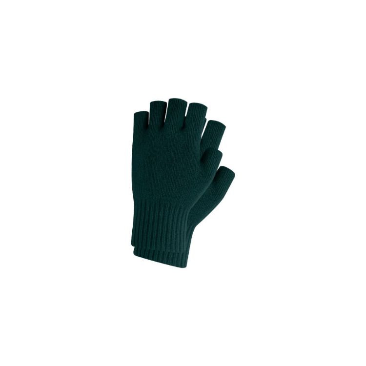 Picture of Kids Plain Knitted Fingerless Gloves with Woven Label
