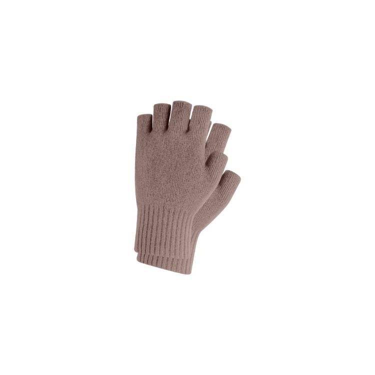 Picture of Kids Plain Knitted Fingerless Gloves with Woven Label