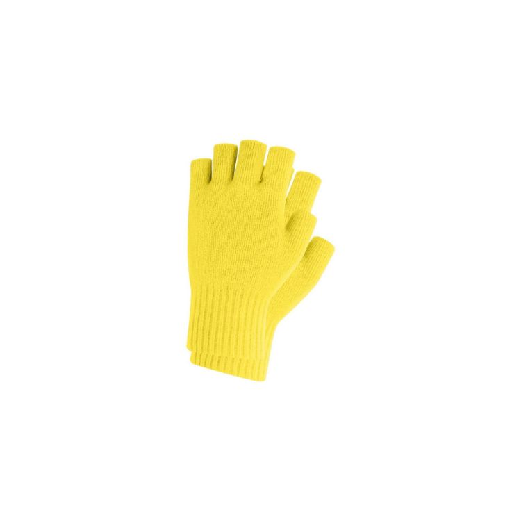 Picture of Kids Plain Knitted Fingerless Gloves with Woven Label