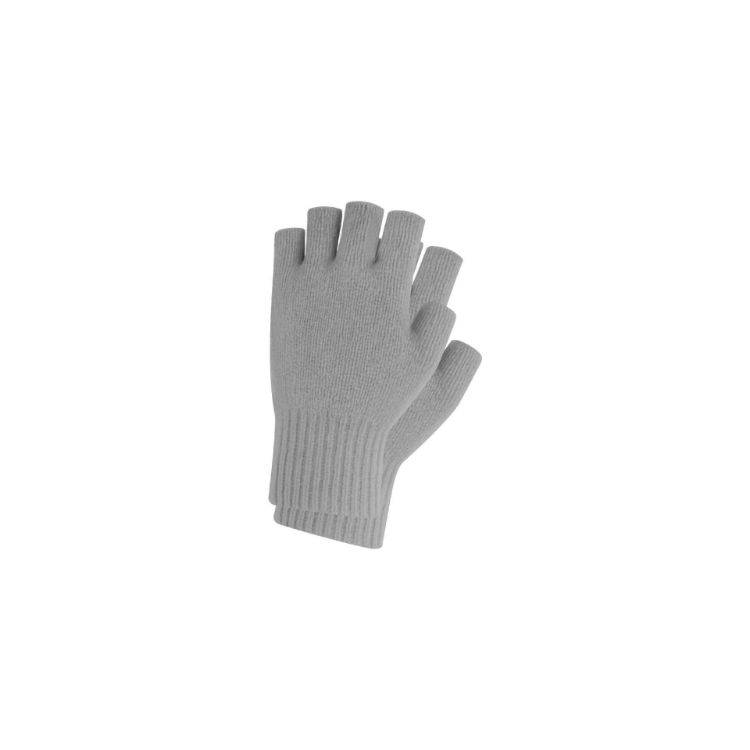 Picture of Kids Plain Knitted Fingerless Gloves with Woven Label
