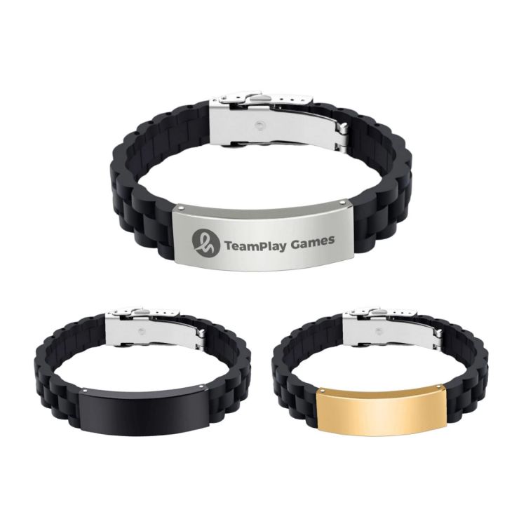 Picture of Folding Lock Clasp Metal Silica Bracelet