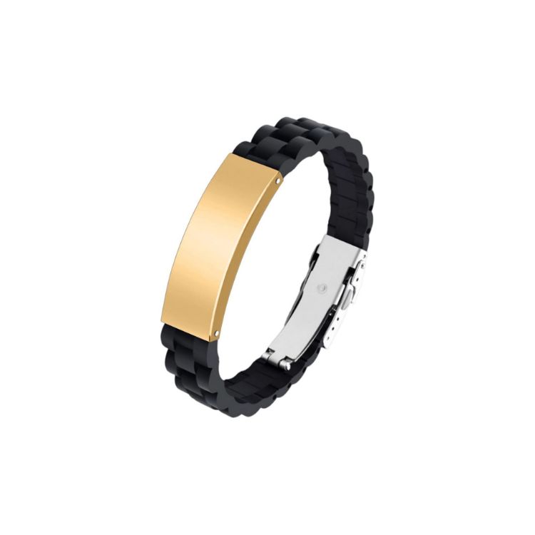 Picture of Folding Lock Clasp Metal Silica Bracelet