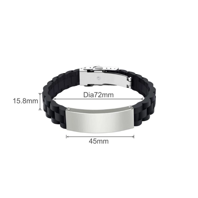 Picture of Folding Lock Clasp Metal Silica Bracelet
