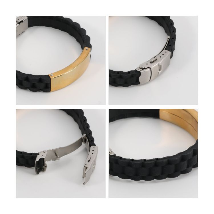 Picture of Folding Lock Clasp Metal Silica Bracelet