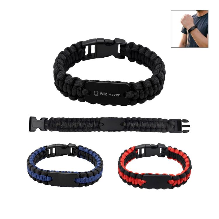 Picture of Paracord Bracelet with Metal Plate