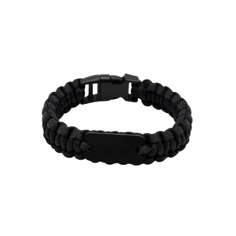 Picture of Paracord Bracelet with Metal Plate