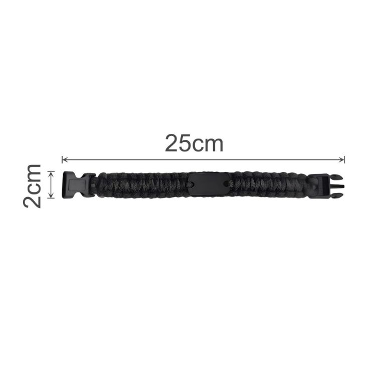 Picture of Paracord Bracelet with Metal Plate