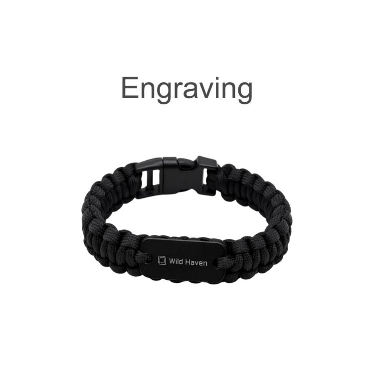 Picture of Paracord Bracelet with Metal Plate
