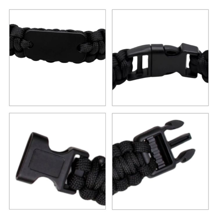 Picture of Paracord Bracelet with Metal Plate
