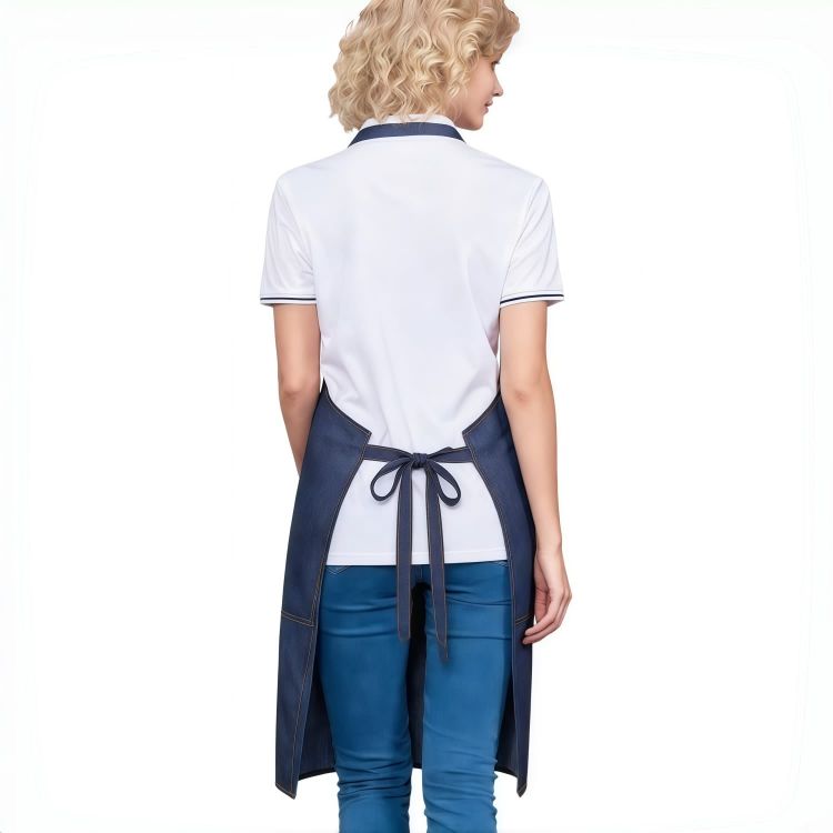 Picture of Poly-Cotton Denim Full Bib Apron With Neck Strap