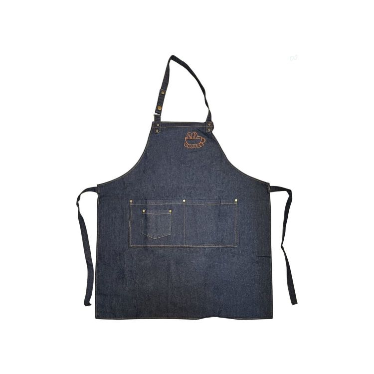 Picture of Poly-Cotton Denim Full Bib Apron With Neck Strap