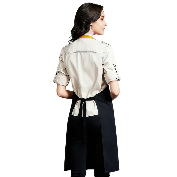 Picture of Poly-Cotton Canvas Full Bib Apron With Colour Neck Strap