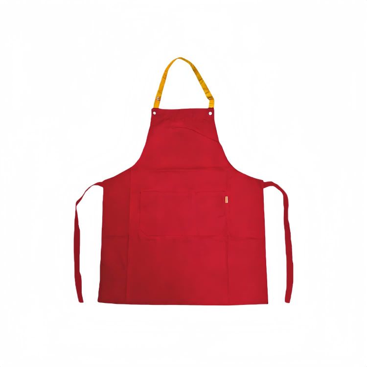 Picture of Poly-Cotton Canvas Full Bib Apron With Colour Neck Strap