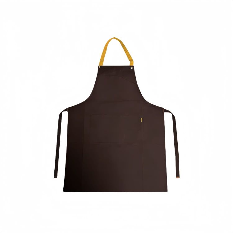 Picture of Poly-Cotton Canvas Full Bib Apron With Colour Neck Strap