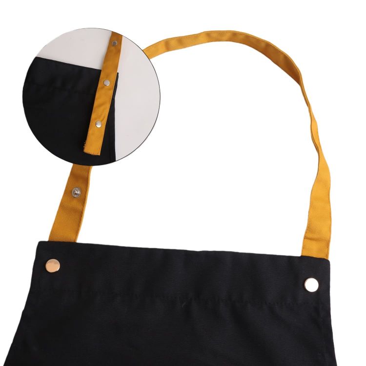 Picture of Poly-Cotton Canvas Full Bib Apron With Colour Neck Strap