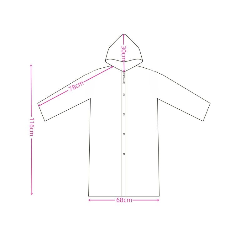 Picture of Reusable Adult EVA Digital Print Raincoat