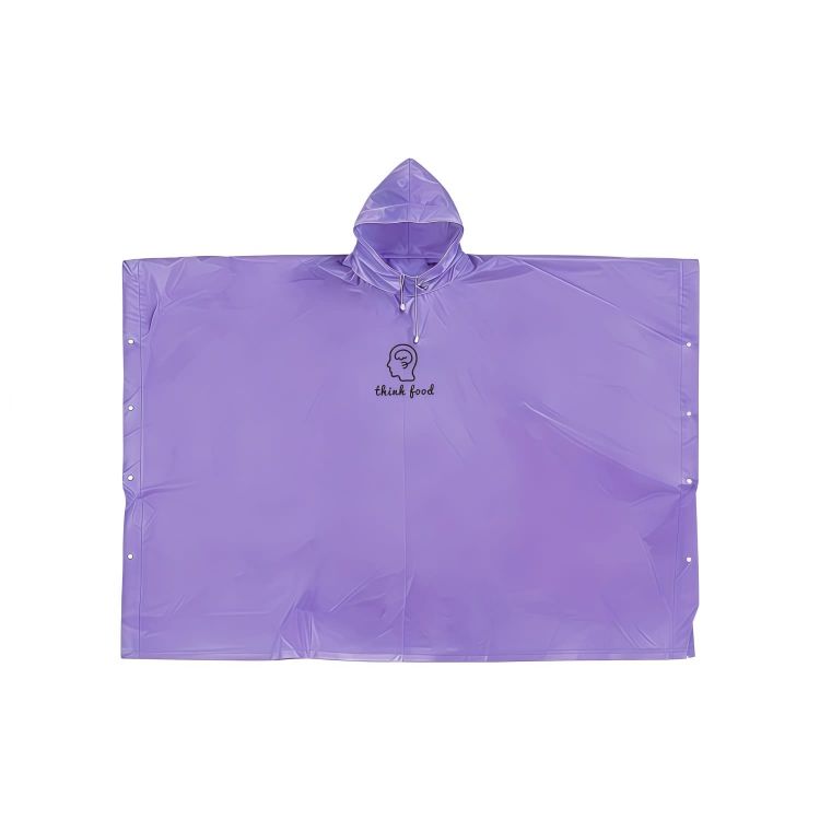 Picture of Reusable Adult PEVA Screen Print Rain Poncho