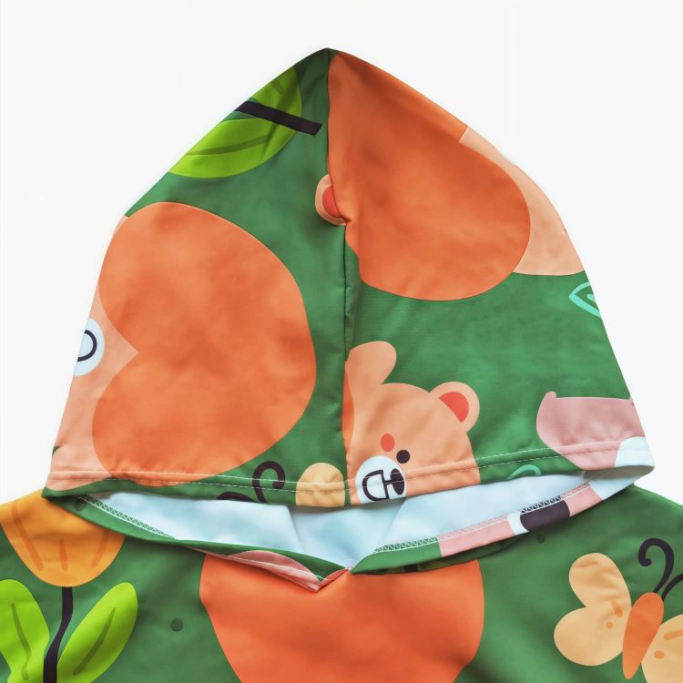 Picture of 100% Double-Sided Fleece Sublimation Adults Hooded Towel Poncho