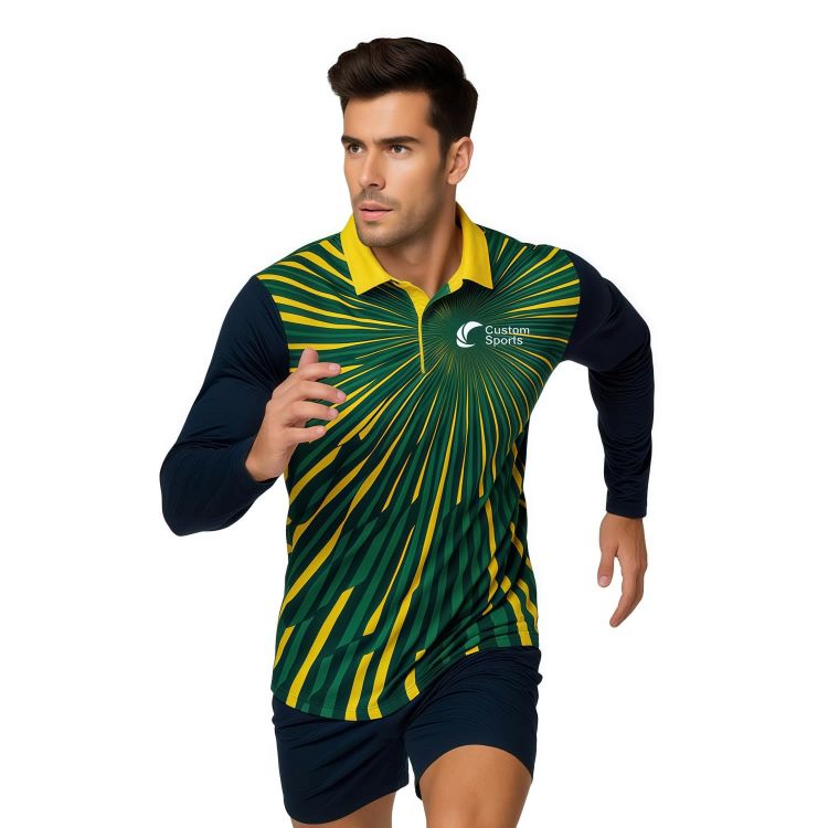 Picture of 100% Poly Milk Silk Sublimated Sport Long Sleeves POLO